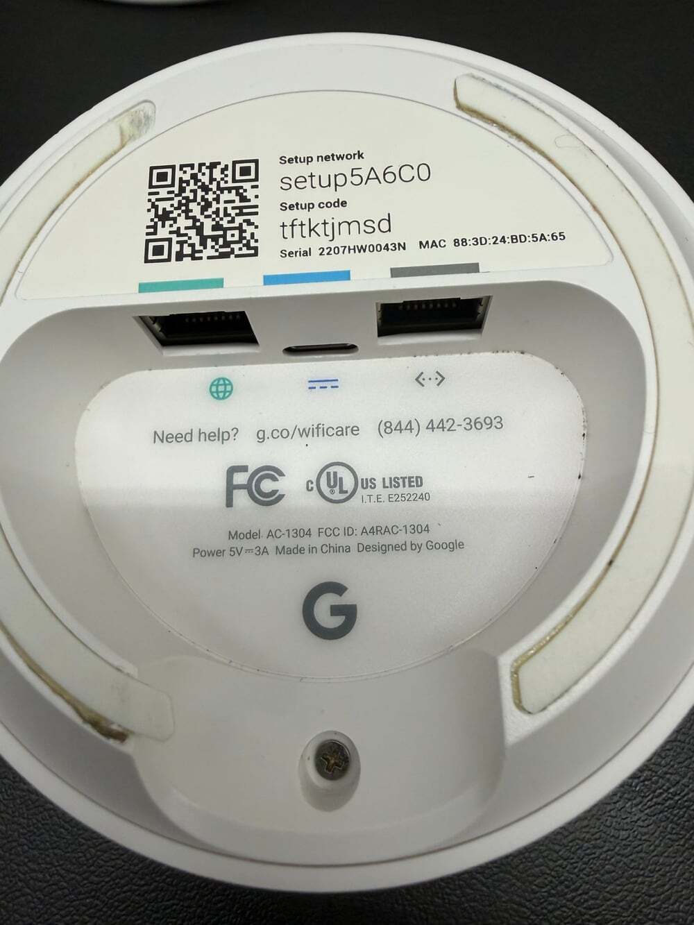 Google Wifi Mesh Router / Access Point (Model AC-1304) - Picture 3 of 4